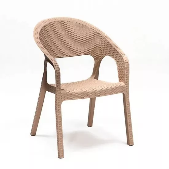 Scaun Moda Life Rattan, Cappucino