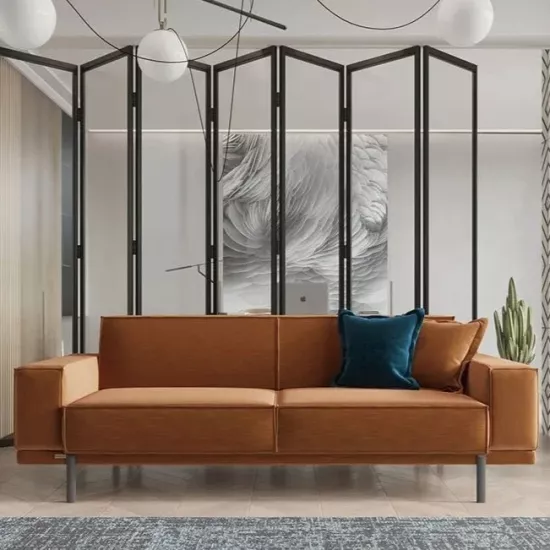 Canapea dreaptă Moda Life Loft 3 locuri, Brown