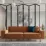 Canapea dreaptă Moda Life Loft 3 locuri, Brown