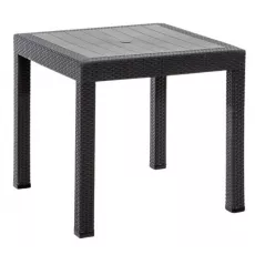 Masă de grădină Modalife Rattan fără sticlă, Antracite