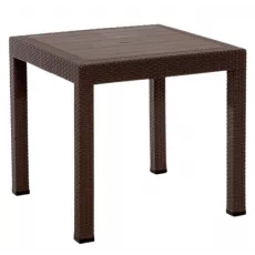 Masă de grădină Modalife Rattan fără sticlă, Brown