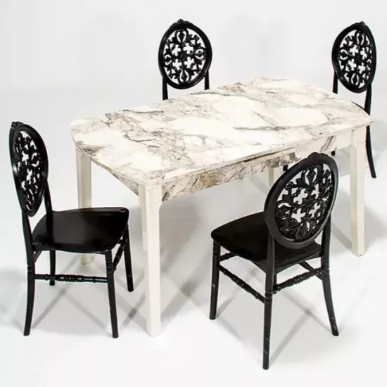 Набор мебели Moda Life стол Sofia + 4 стула Venus Black, 90x160x75