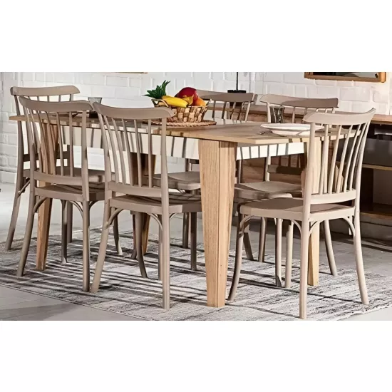Набор мебели Moda Life стол Tivoli + 6 стульев Vıolet Capucino, 175x76x80