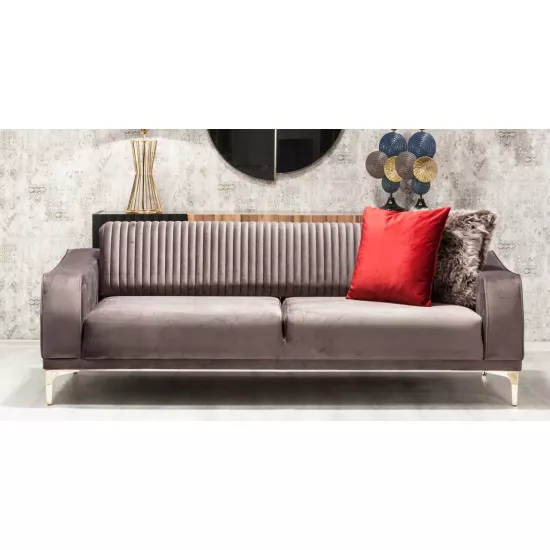 Canapea dreaptă Modalife Urla 2 locuri, Grey