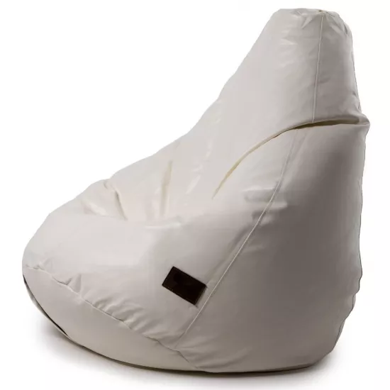Fotoliu tip sac Because Original Bean Bag, White
