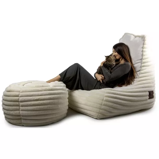 Кресло мешок Because Soft Bean Bag and Pouf, White