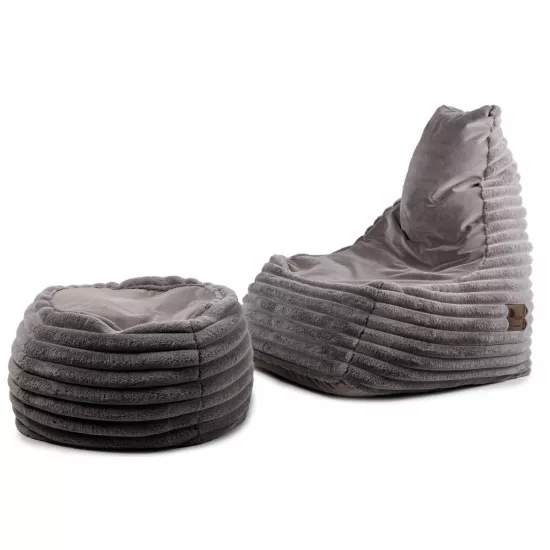 Fotoliu tip sac Because Soft Bean Bag and Pouf, Dark