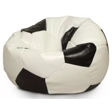 Fotoliu tip sac Because Ball, White/Black