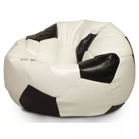 Fotoliu tip sac Because Ball, White/Black