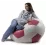 Fotoliu tip sac Because Ball, White/Black