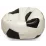 Fotoliu tip sac Because Ball, White/Black