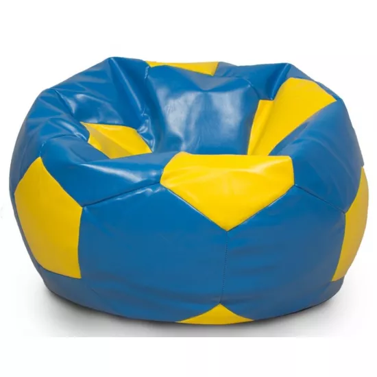 Fotoliu tip sac Because Ball, Blue/Yellow