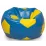 Fotoliu tip sac Because Ball, Blue/Yellow