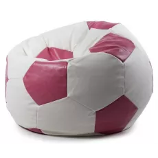 Fotoliu tip sac Because Ball, White/Pink