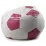Fotoliu tip sac Because Ball, White/Pink