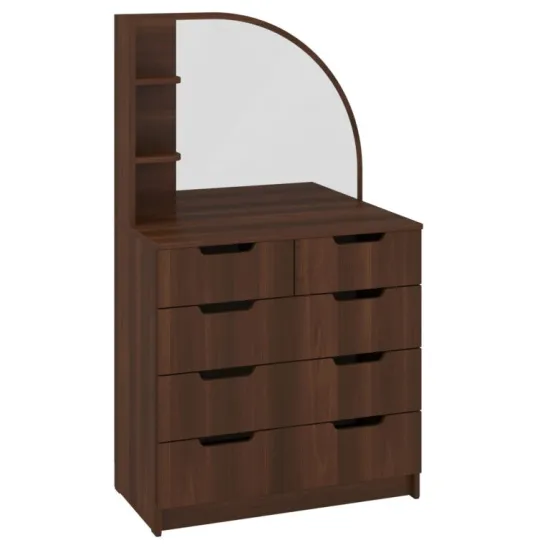 Комод с зерколом Pehotin Трюмо-5, 80x43x140 см, Орех