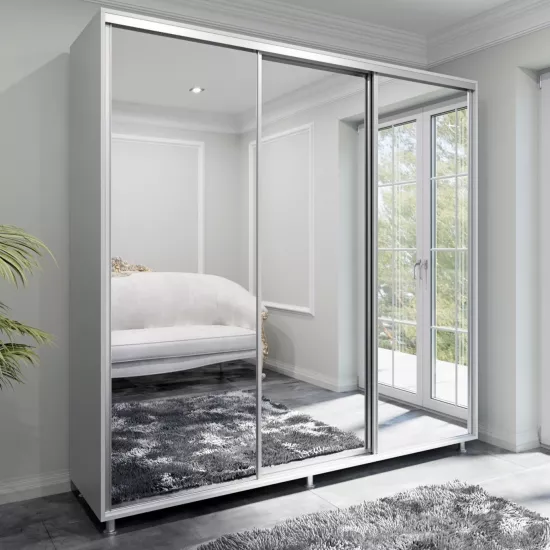 Dulap glisant Arta Mobilei Armadio S1780 AM03, 178x230x60 cm,, Gri