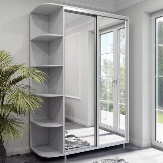 Dulap glisant Arta Mobilei Armadio S1510 AM05, 151x230x60 cm,, Gri