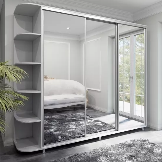 Dulap glisant Arta Mobilei Armadio S2520 AM08, 252x230x60 cm,, Gri