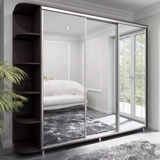 Dulap glisant Arta Mobilei Armadio W2080 AM15, 208x230x60 cm,, Wenge