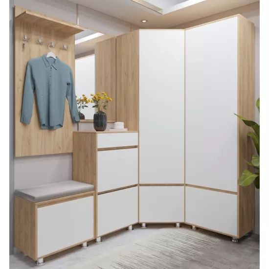 Antreu Arta Mobilei Krafti 2.5.3.4 AM75 (190x130 cm), Sonoma/White