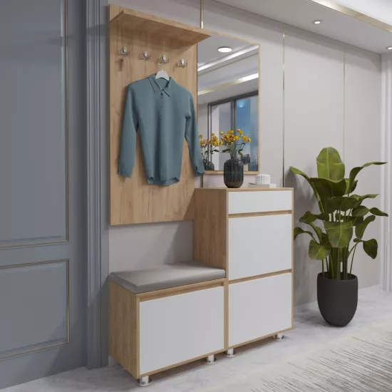 Antreu Arta Mobilei Krafti 2.5 AM79 (120 cm), Sonoma/White