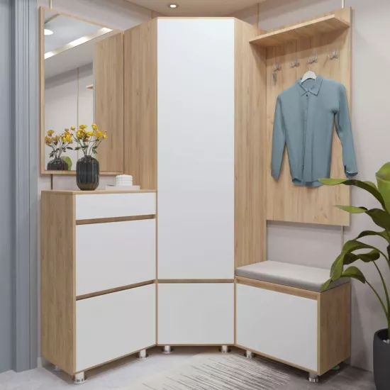 Antreu Arta Mobilei Krafti 5.3.2 AM81 (130x130cm), Sonoma/White