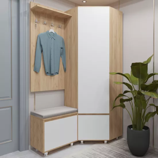 Antreu Arta Mobilei Krafti 2.3 AM82 (130x70 cm), Sonoma/White