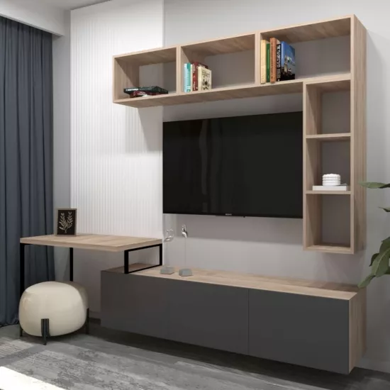 Living Arta Mobilei G08 AM119 (280 cm), Sonoma/Gray