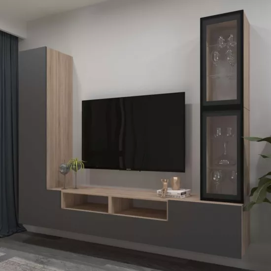 Living Arta Mobilei G12 AM123 (240 cm), Sonoma/Gray