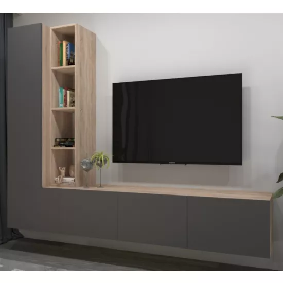 Living Arta Mobilei G15 AM126 (240 cm), Sonoma/Gray