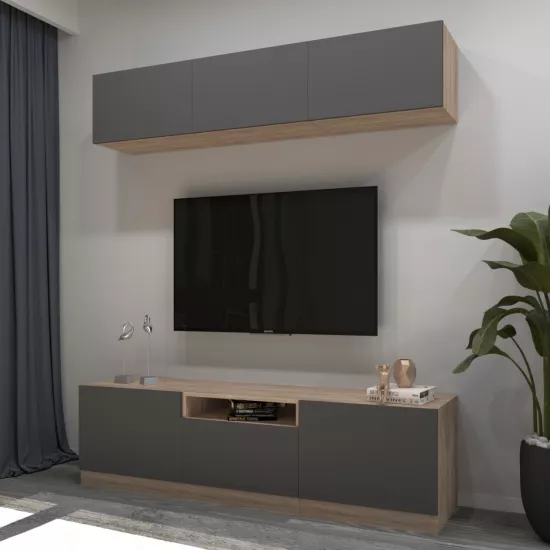 Living Arta Mobilei G18 AM129 (180 cm), Sonoma/Gray