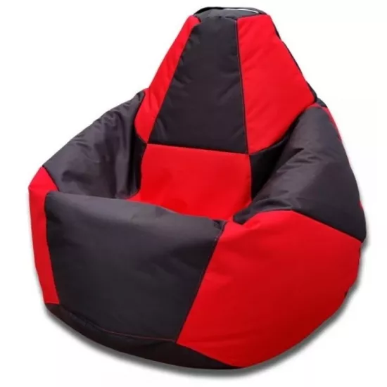 Кресло мешок BeanBag Chess Oxford 600D XXL BM0540, Черный/Красный
