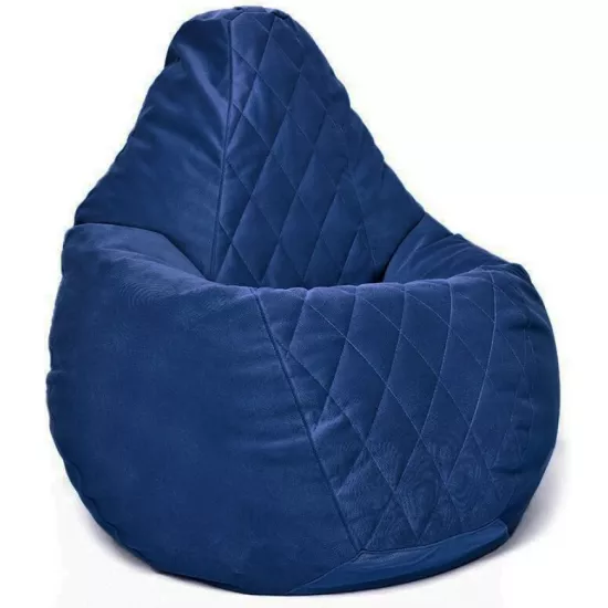 Fotoliu tip sac BeanBag Maserrati Romb L BM6133, Blue