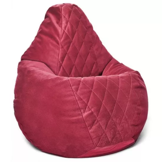 Кресло мешок BeanBag Maserrati Romb XL BM6136, Бордовый