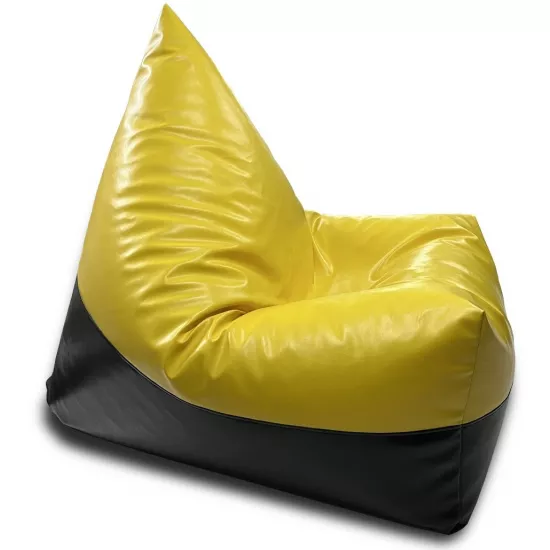 Кресло мешок BeanBag Max Пирамида XL BM5801, Жёлтый/Черный