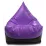 Fotoliu tip sac BeanBag Max Piramida XL BM5803, violet/negru
