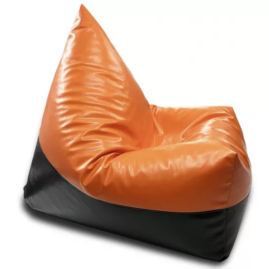 Fotoliu tip sac BeanBag Max Piramida XL BM5805, negru/portocaliu