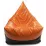 Fotoliu tip sac BeanBag Max Piramida XL BM5805, negru/portocaliu