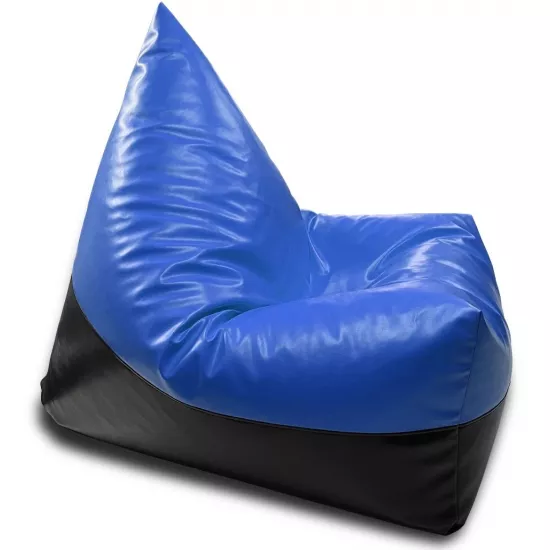 Fotoliu tip sac BeanBag Max Piramida XL BM5807, albastru/negru