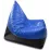 Fotoliu tip sac BeanBag Max Piramida XL BM5807, albastru/negru