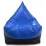 Fotoliu tip sac BeanBag Max Piramida XL BM5807, albastru/negru