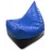 Fotoliu tip sac BeanBag Max Piramida XL BM5807, albastru/negru