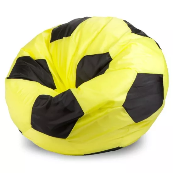 Fotoliu tip sac BeanBag Minge Oxford 300D L BM6077, galben/negru