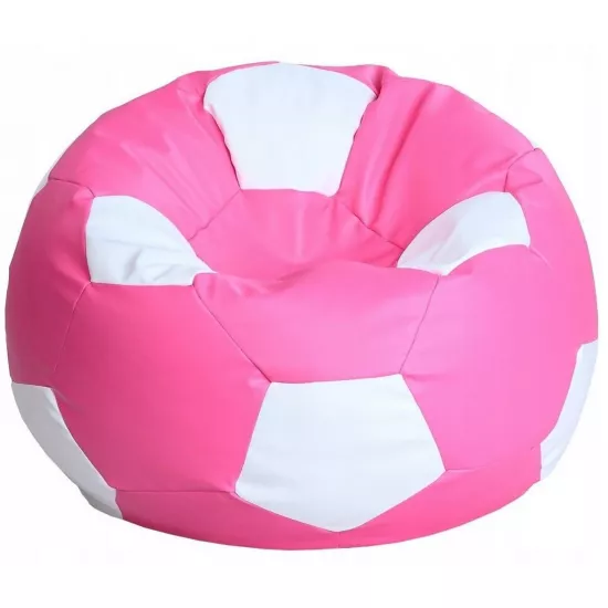 Кресло мешок BeanBag Мяч Ares L BM6111, Розовый/Белый