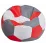 Fotoliu tip sac BeanBag Minge Ares L BM6105, gri/roşu/alb