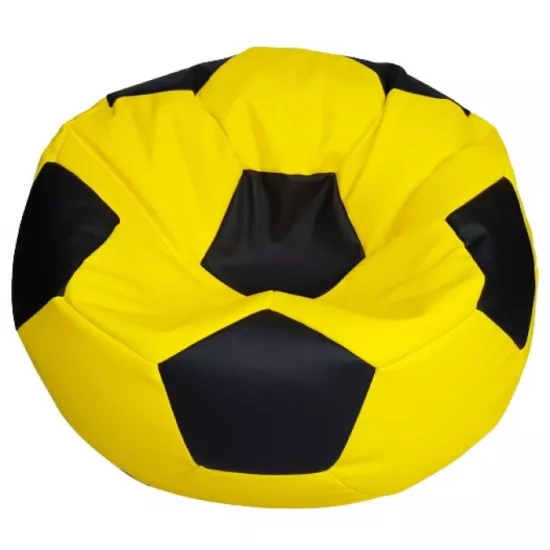 Fotoliu tip sac BeanBag Minge Ares L BM6031, galben/negru