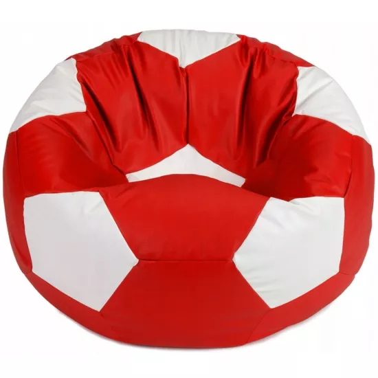 Fotoliu tip sac BeanBag Minge Ares L BM6035, roşu/alb