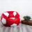 Fotoliu tip sac BeanBag Minge Ares L BM6035, roşu/alb