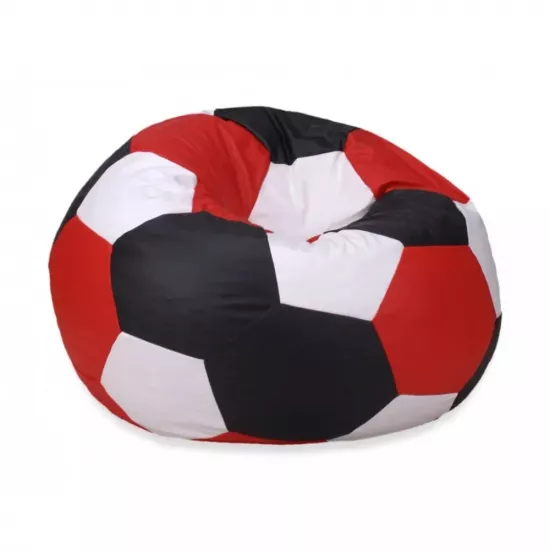 Fotoliu tip sac BeanBag Minge Ares L BM5996, Roșu/Alb/Negru